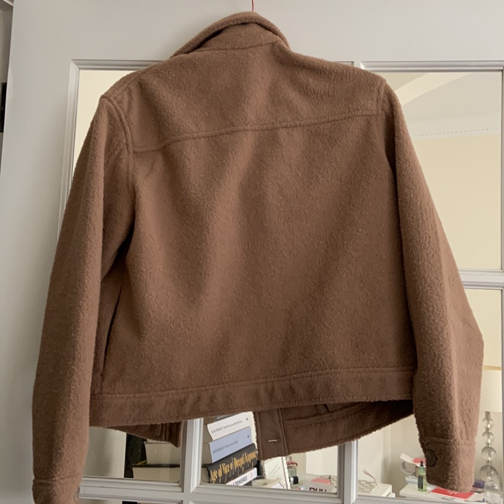 Joie cute fall shacket light brown soft button up cozy designer jacket - Picture 7 of 7